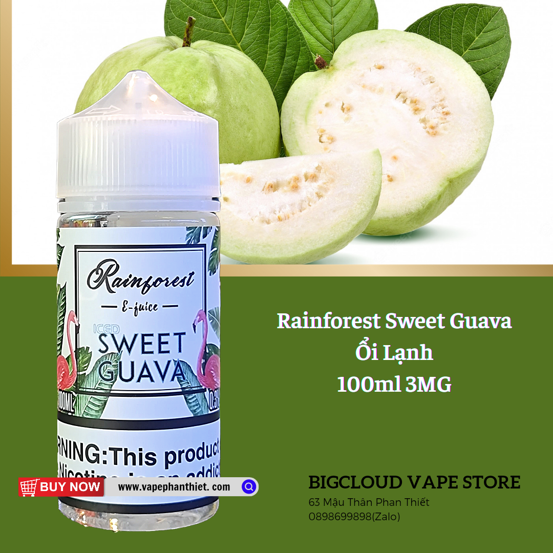 Rainforest Sweet Guava 100ml 3MG Ổi Lạnh