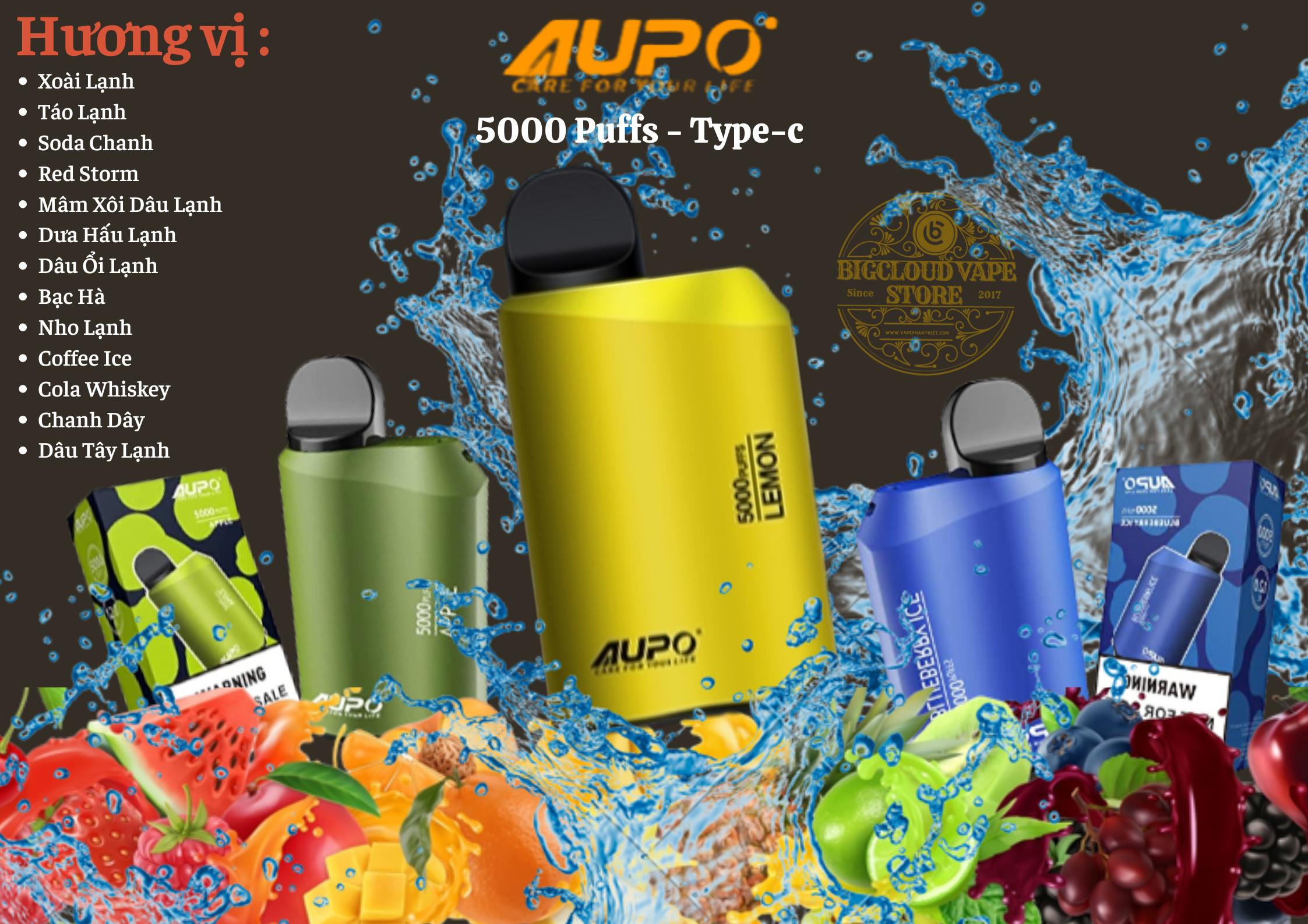 DISPOD AUPO 5000 PUFFS - TYPE C