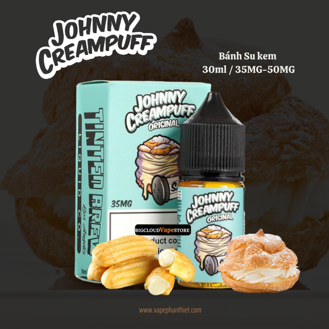 Johnny Creampuff Salt 30ml 35MG-50MG Bánh Su Kem