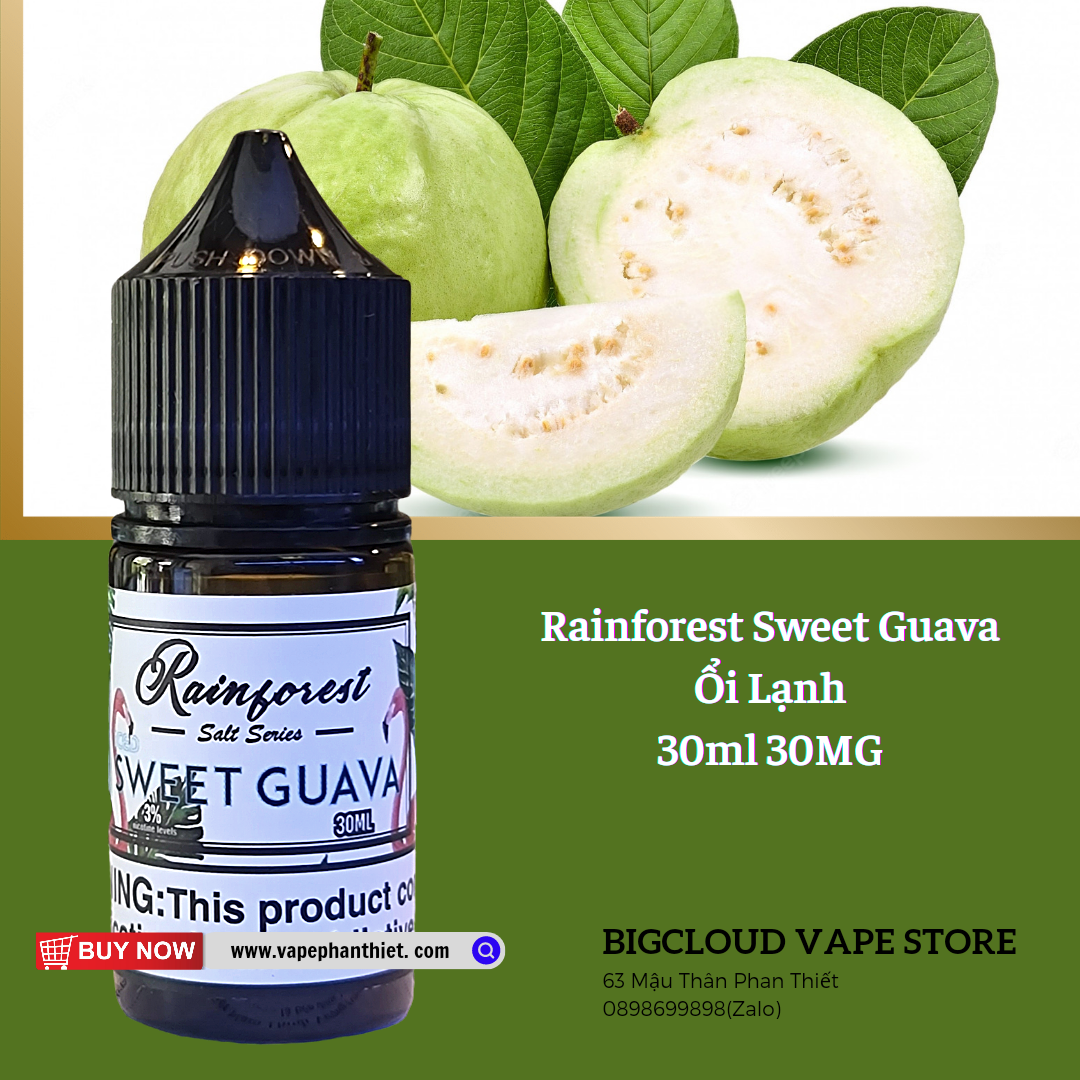 Rainforest Sweet Guava Salt 30ml 30MG-50MG Ổi Lạnh