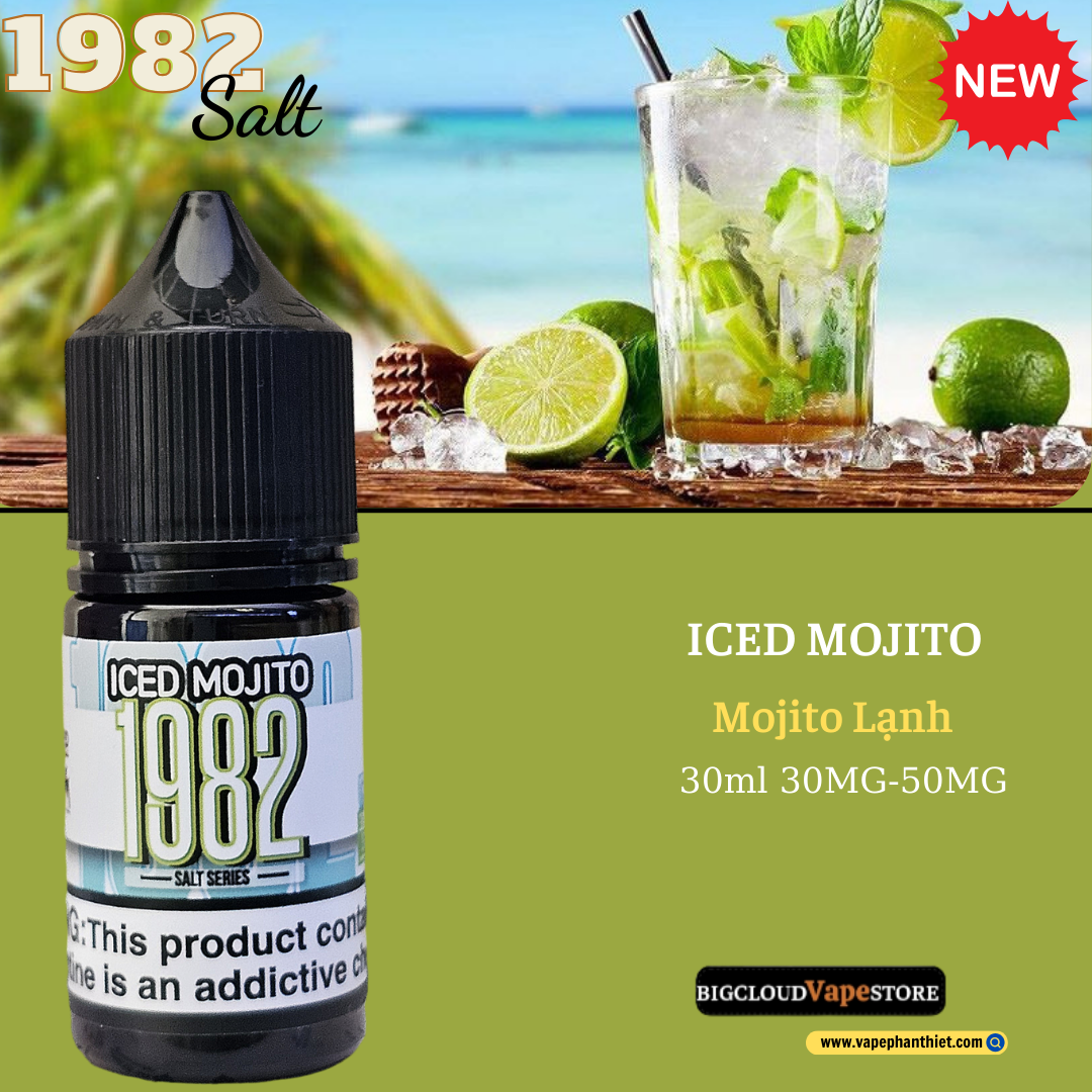 1982 Salt 30ml 30MG-50MG Mojito Lạnh