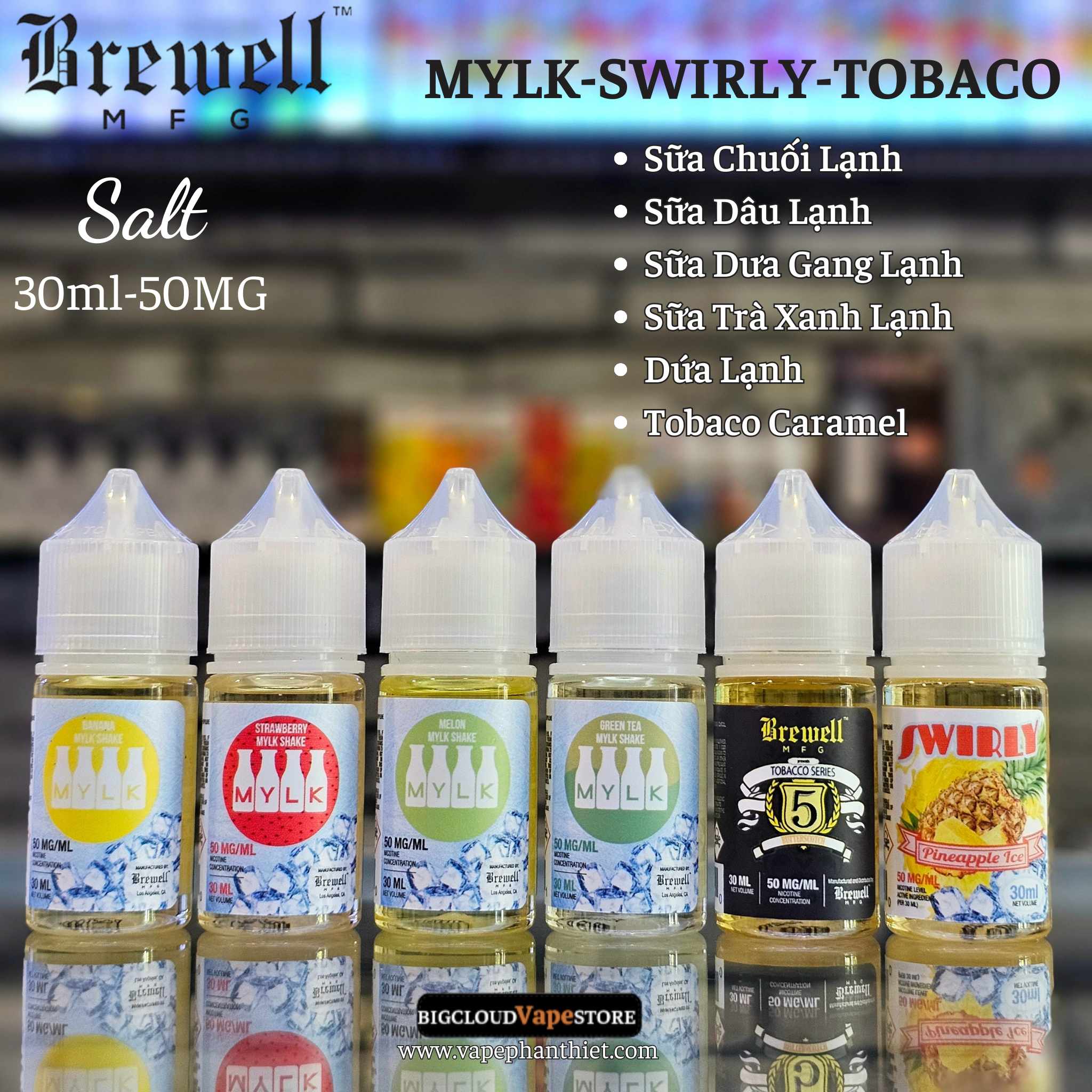 BREWELL MYLK SALT 30ML - 50MG