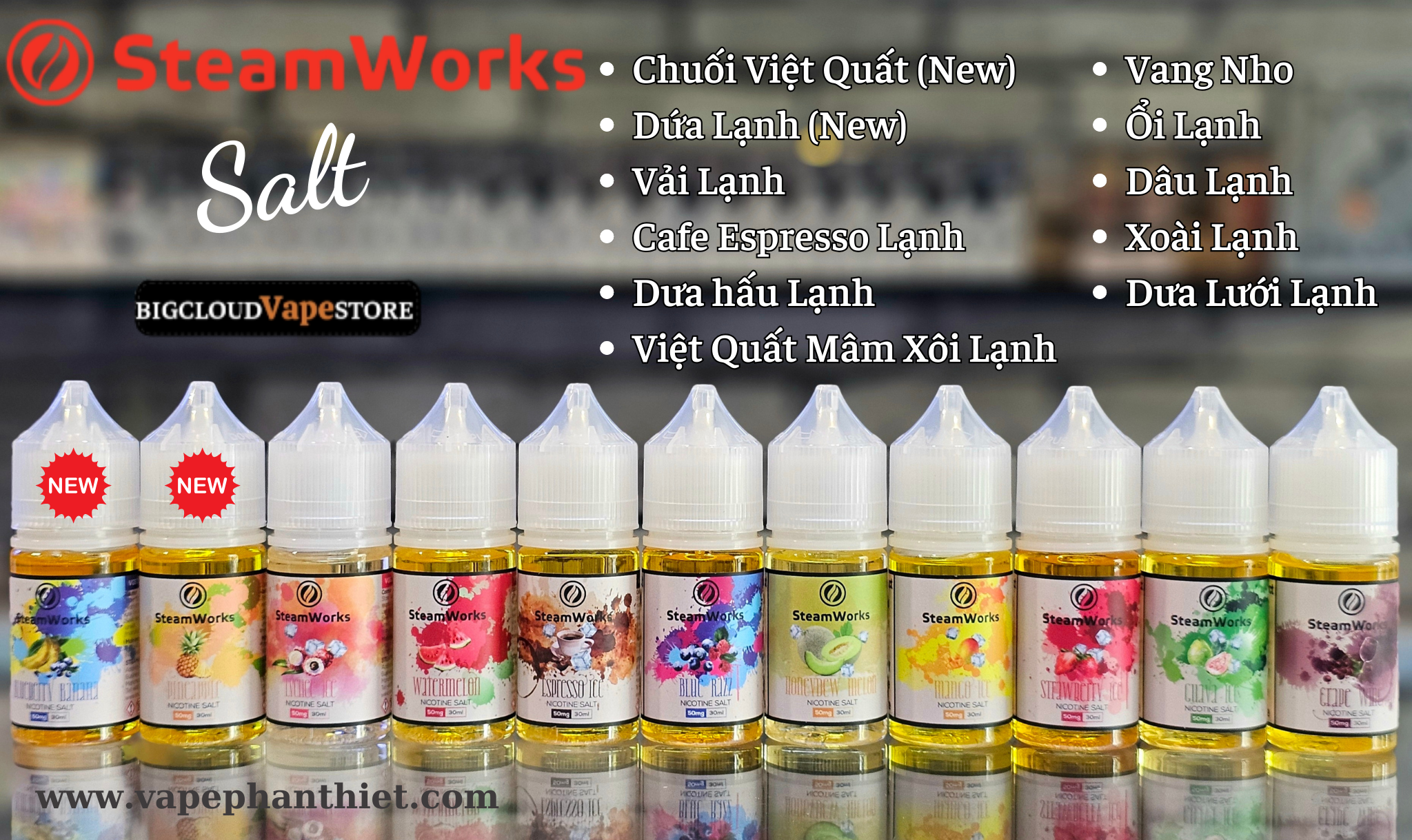 STEAMWORKS SALT 30ML 50MG